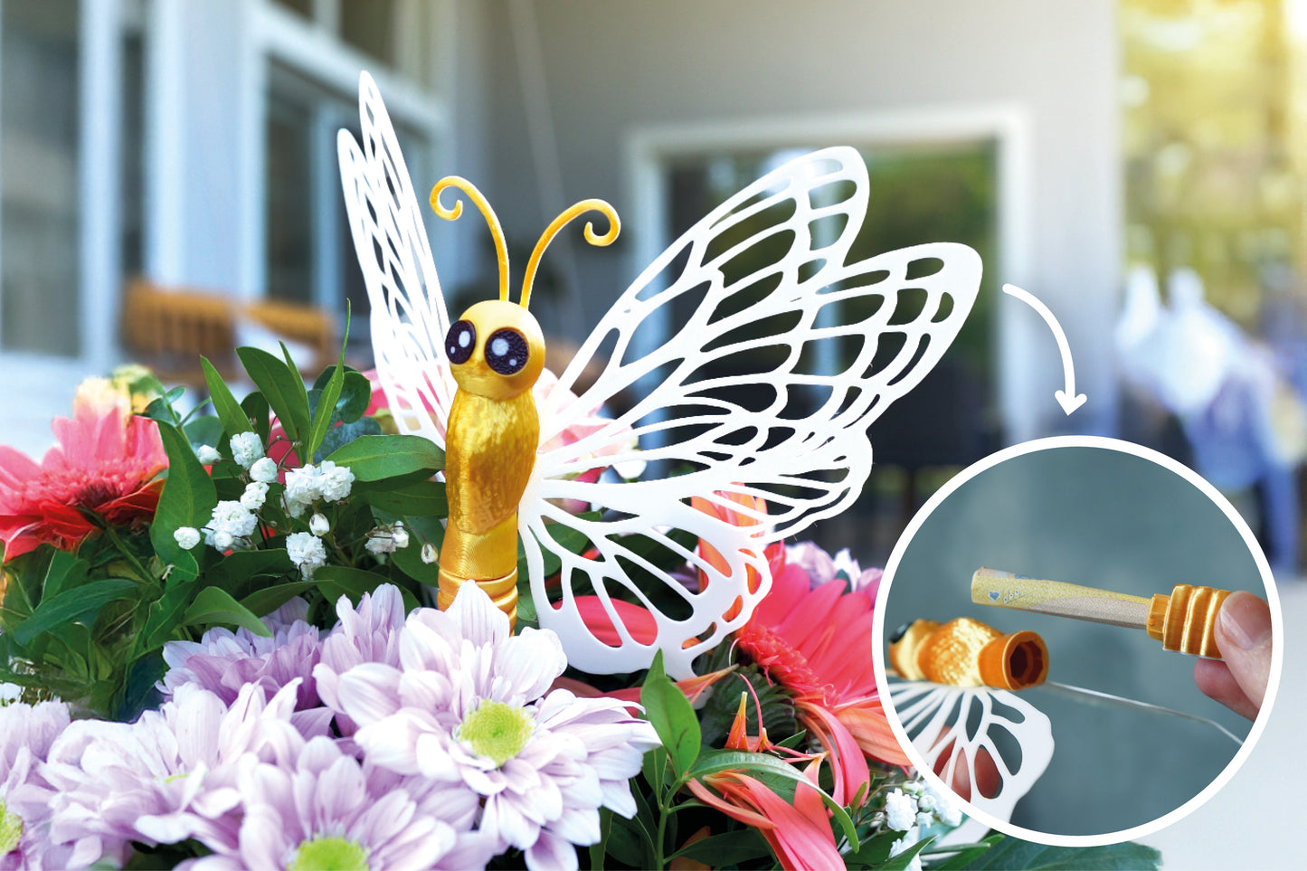 Schmetterling Geldgeschenk in Gold und Rot – 3D-Druck in 14 Farben