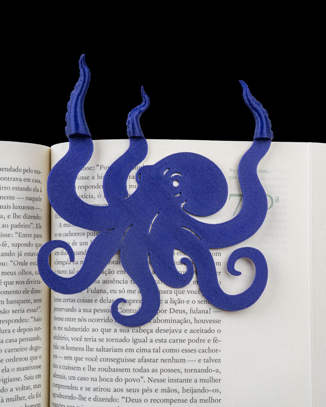 Lesezeichen Krake – 3D-Druck Oktopus Buchmarkierung, ca. 14 cm hoch