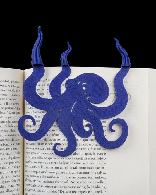 Lesezeichen Krake – 3D-Druck Oktopus Buchmarkierung, ca. 14 cm hoch