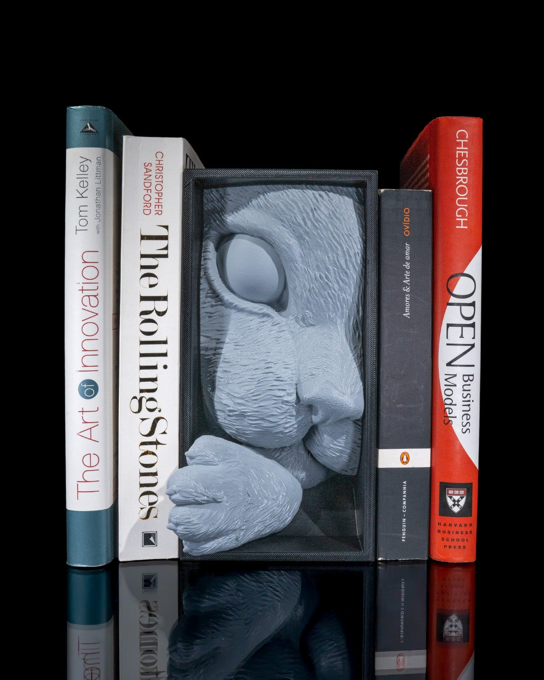 Book Nook Katze in Weiß – 3D-Druck zum Selbstbemalen