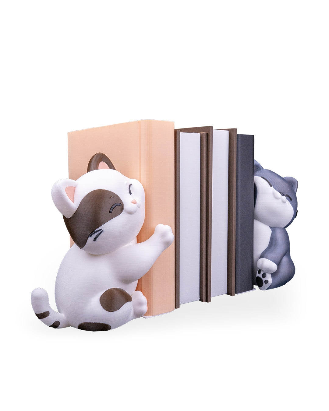 Kuschelkatzen Buchstütze Detailansicht – ca. 19 cm hoch