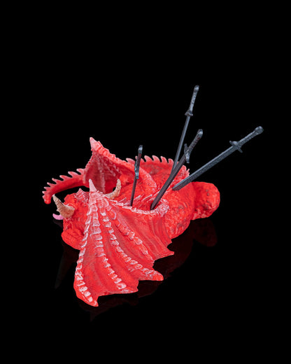 Drachen-Lesezeichen Schwerter Detailansicht – 3D-Druck PrintDuck