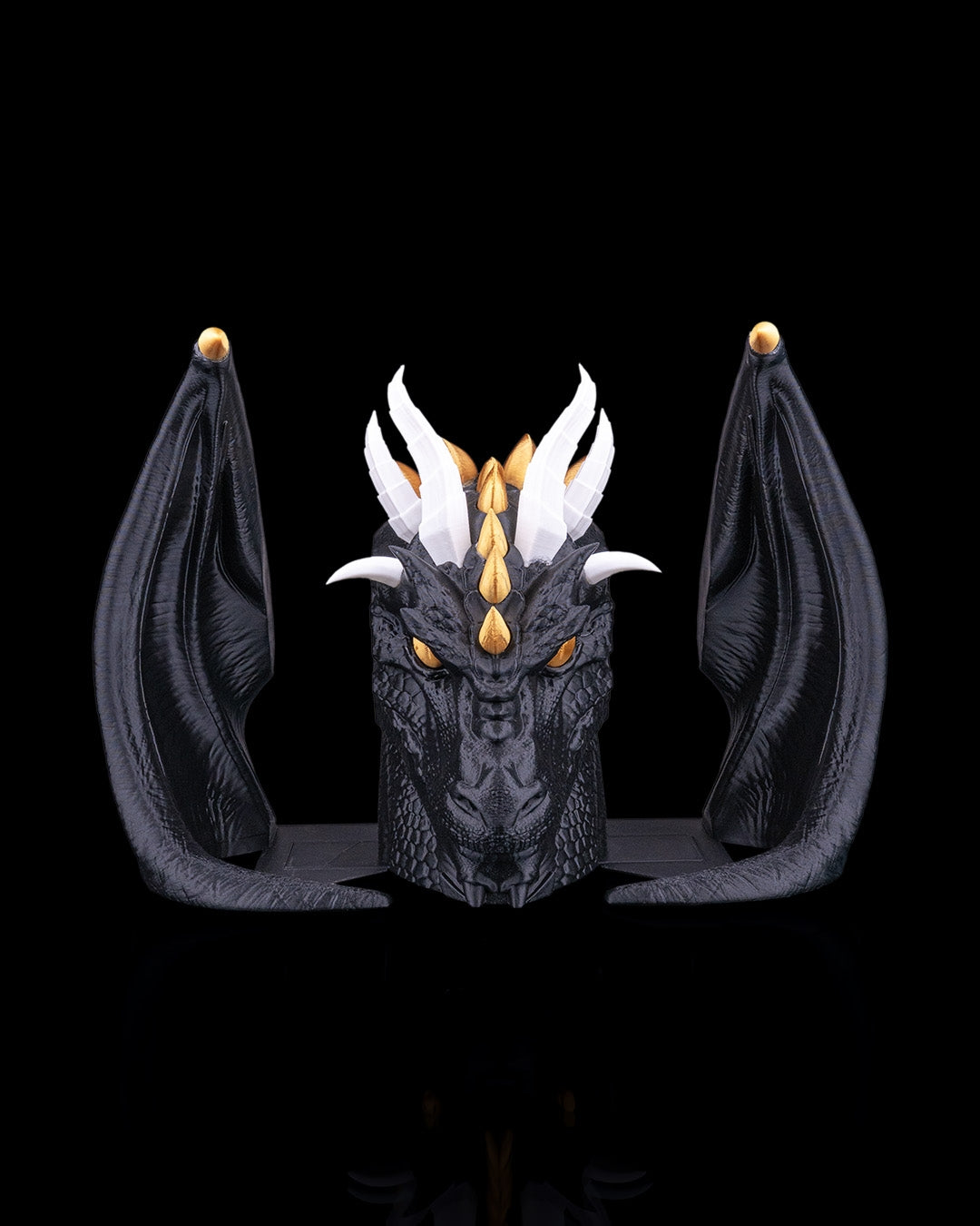 Buchstütze Drache Flügel Detailansicht – 3D-Druck
