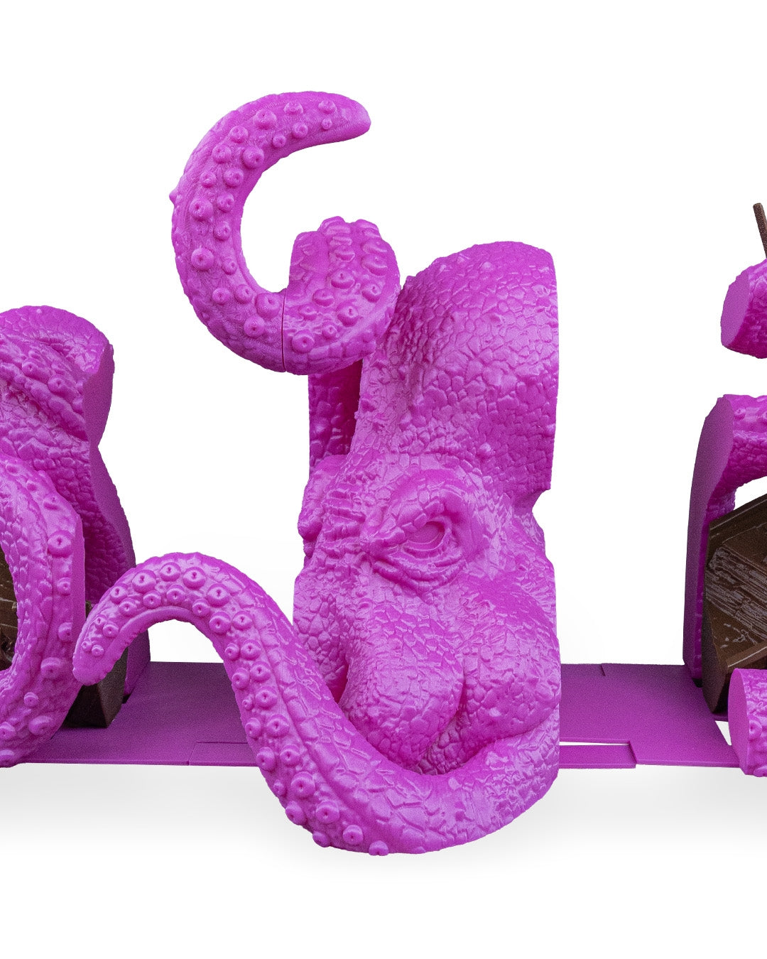 Kraken Buchstütze seitliche Ansicht – 3-teilig 3D-Druck