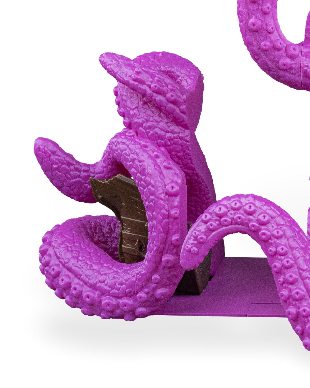 Kraken Buchstütze mit handbemalten Details – Nahaufnahme