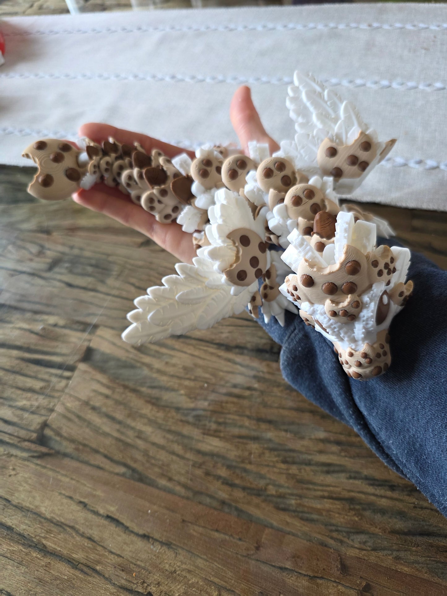 Flexi-Drache Cookie Detailansicht – beweglicher 3D-Druck Drache