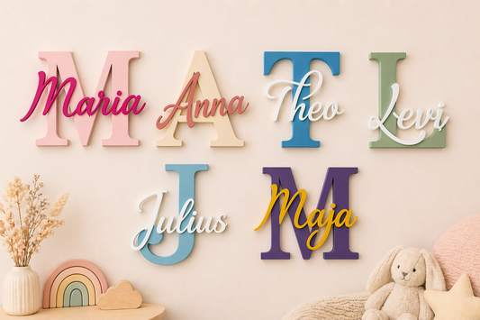 Kinderzimmer Türschild Farbvarianten – in Rosa, Blau, Grün und mehr