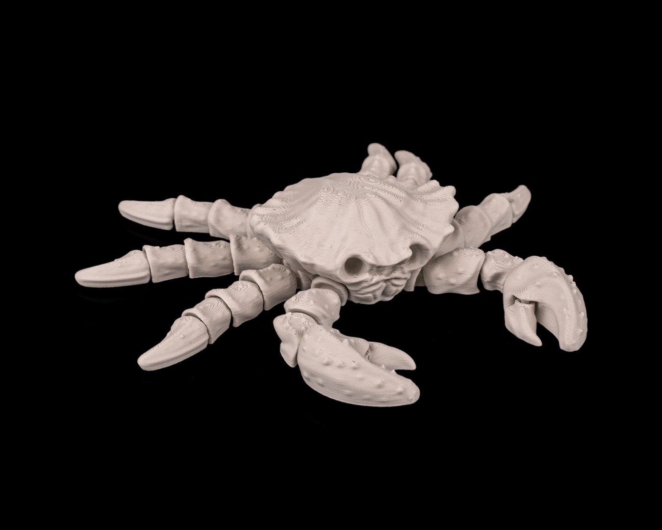 Skelett-Krabbe in Knochenfarbe – Gothic Tiefsee 3D-Druck