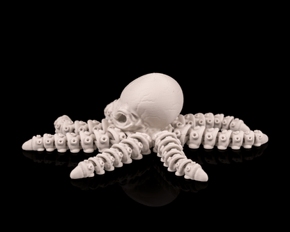 Skelett-Oktopus in Schimmerfarbe Schwarz-grün – 3D-Druck PrintDuck