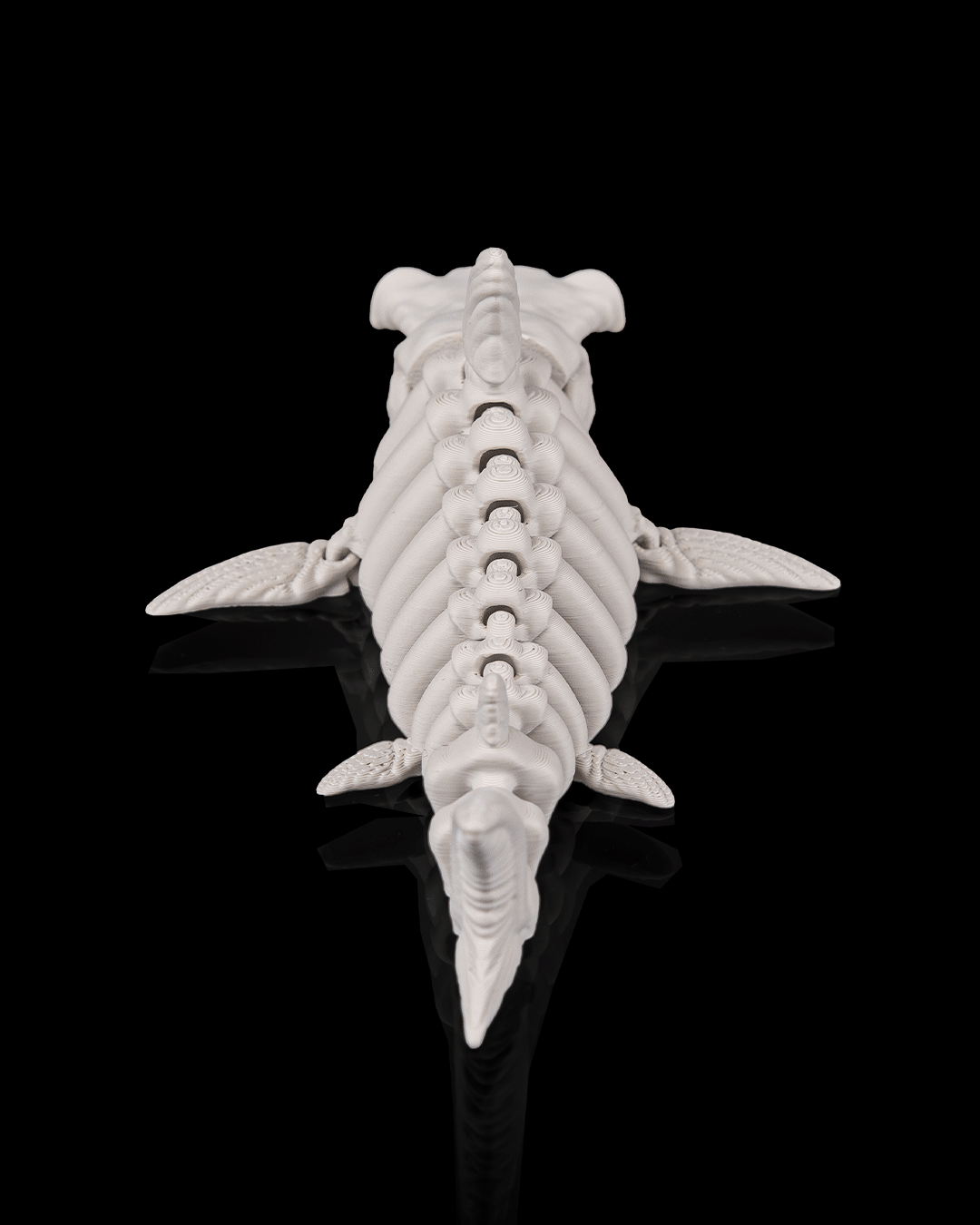 Skelett-Hai in Schimmerfarbe Schwarz-grün – 3D-Druck