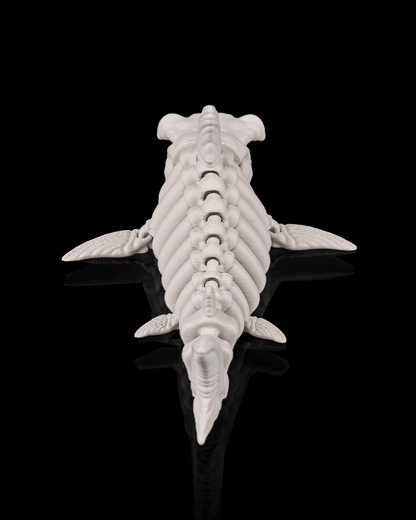 Skelett-Hai in Schimmerfarbe Schwarz-grün – 3D-Druck