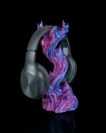 Gaming Ständer Skulls & Flames in Lila – 3D-gedruckt