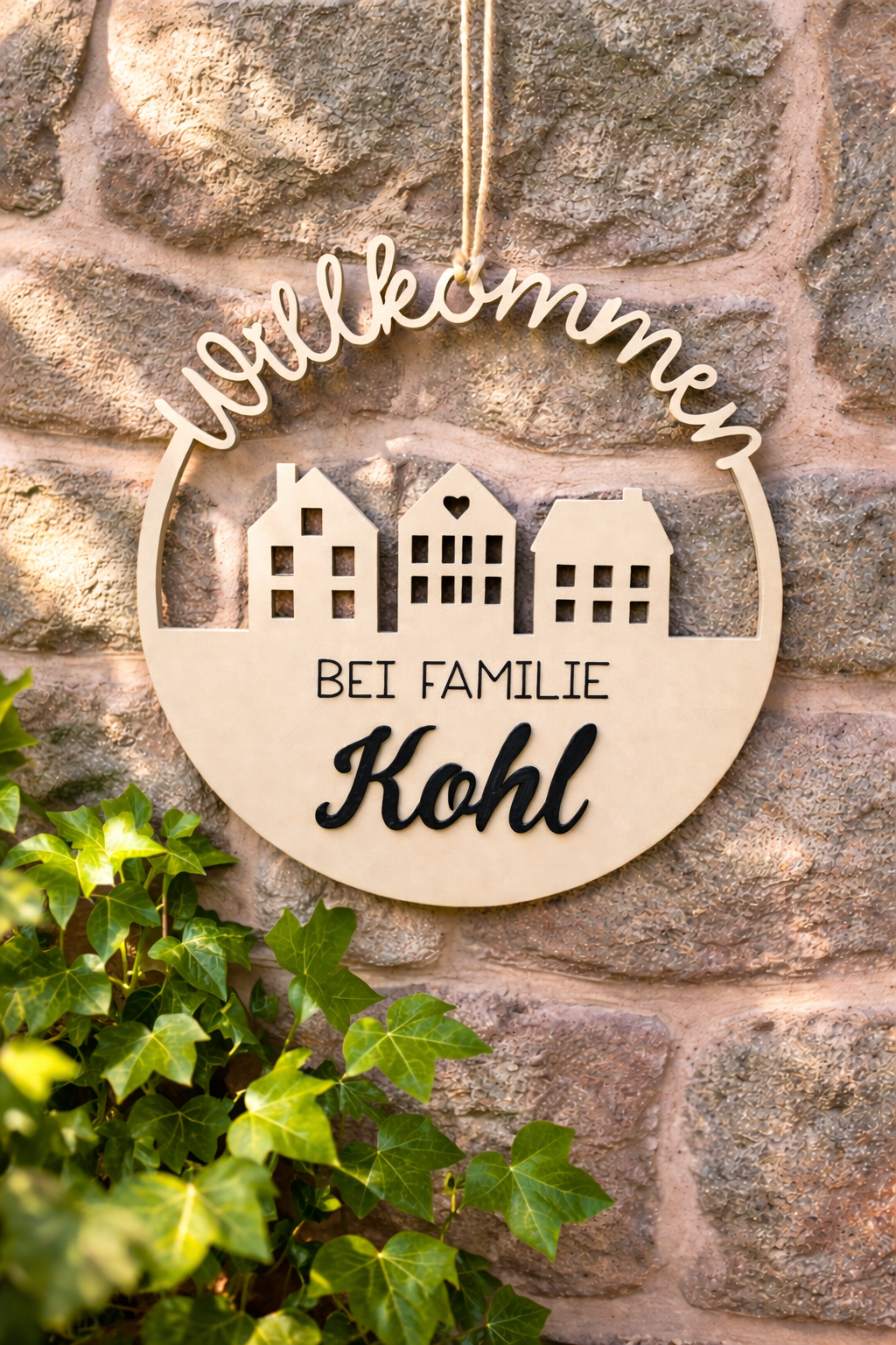 Personalisiertes Familienschild an Haustür – 3D-Druck PrintDuck