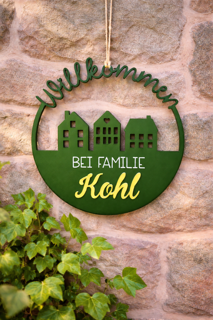 Familienschild mit Familienname – personalisiert und elegant