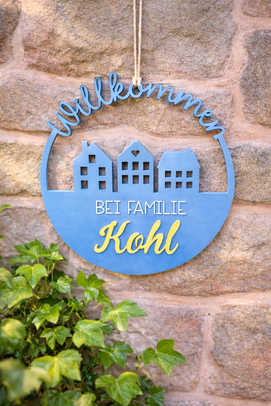 Willkommensschild Familie Farbvarianten – viele Kombinationen
