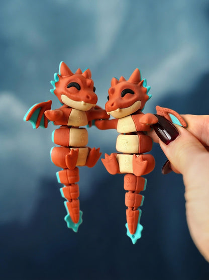 Flexi Tierchen Detailansicht – bewegliche Glieder, 3D-Druck