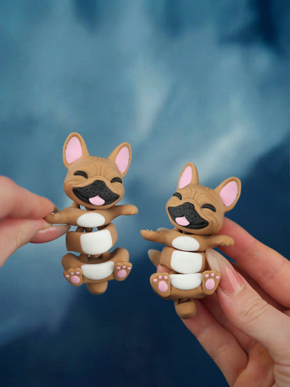 Flexi Tierchen, die sich an den Händen halten, Schüsselanhänger, einzeln