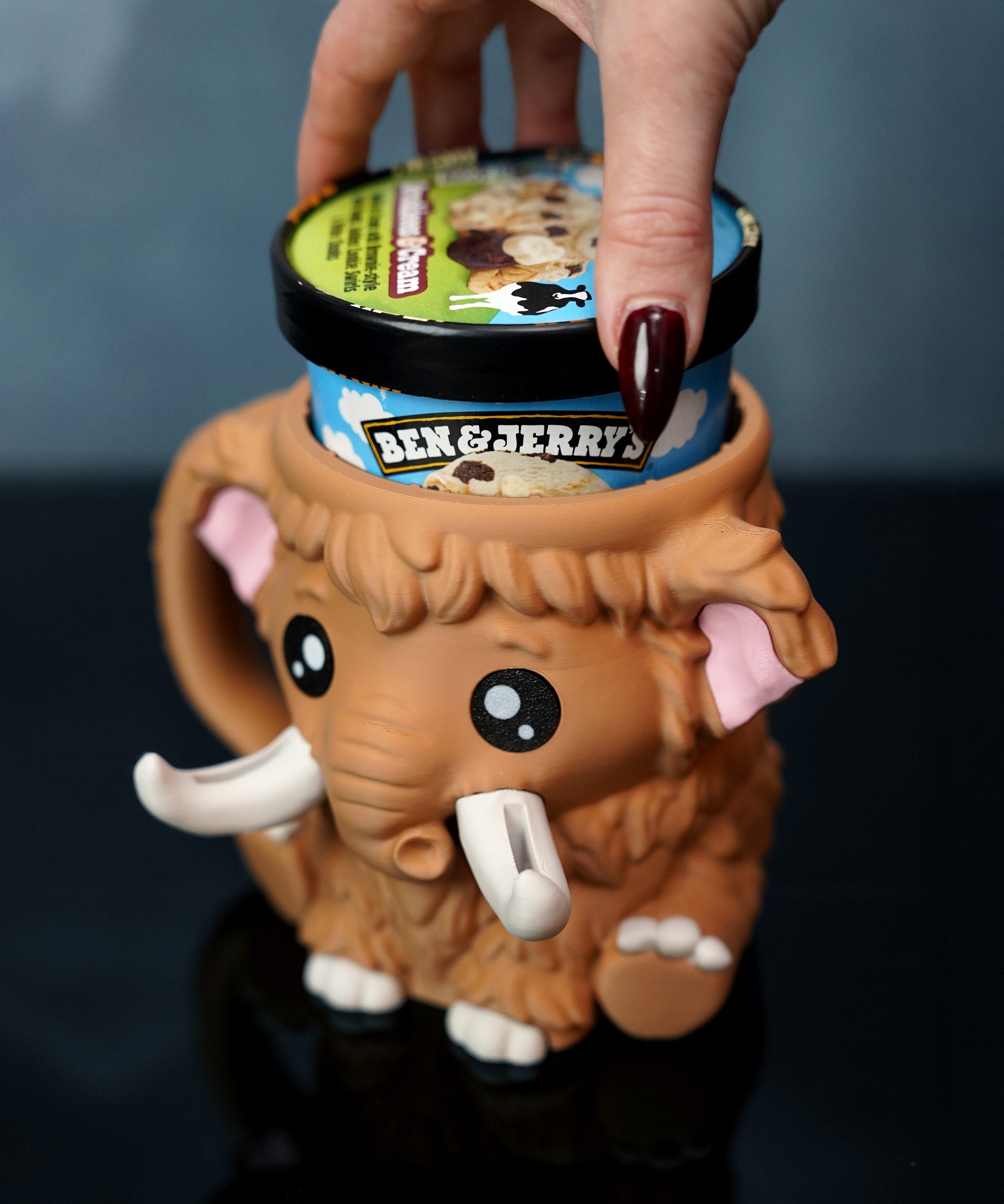 Eisbecher-Halter Kitty die Katze – für Pint-Eisbecher 3D-Druck